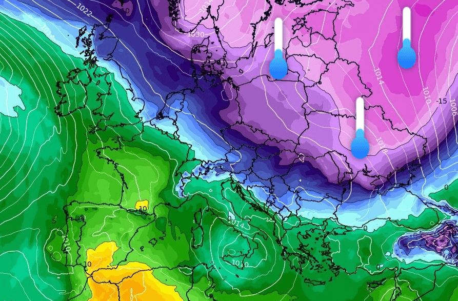 Imposante vague de froid sur une partie de l'Europe !