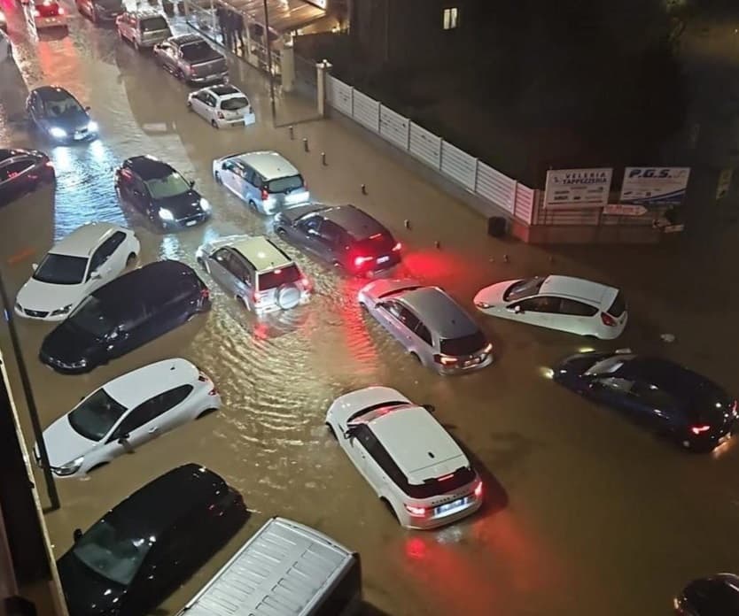 Violents orages et inondation sur l'île d'Elbe ce 13 février